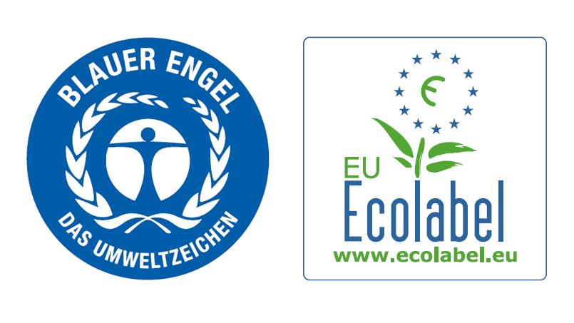 Label Blauer Engel und EU Ecolabel